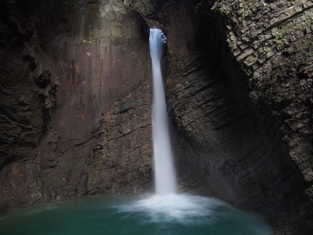 La meravigliosa cascata veliki Kozjak vicino a Kobarid/Caporetto.
Isonzo - Soča