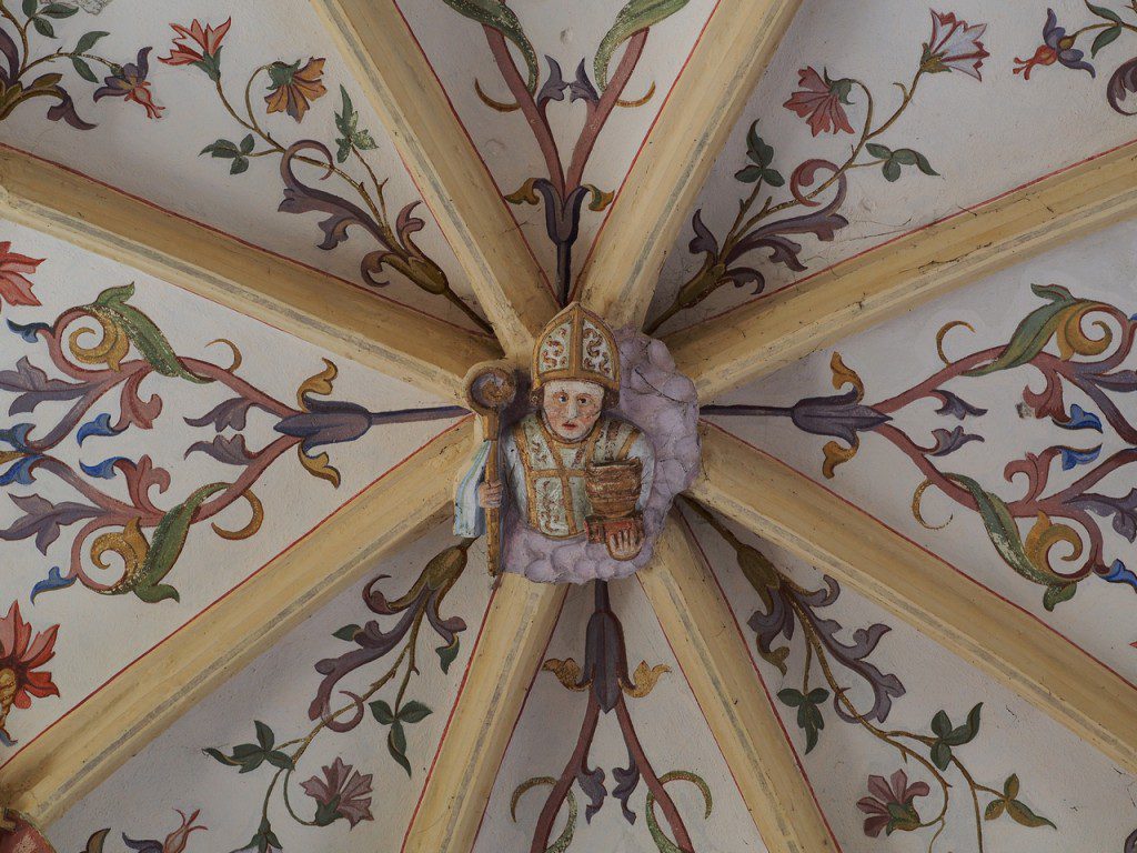 Particolare di una chiave di volta della chiesa di  Šentrupert 