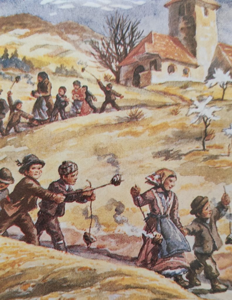 La Pasqua in Slovenia: 4 insolite usanze pasquali che vi stupiranno 5 Bambini portano i unghi secchi per il fuoco sacro.