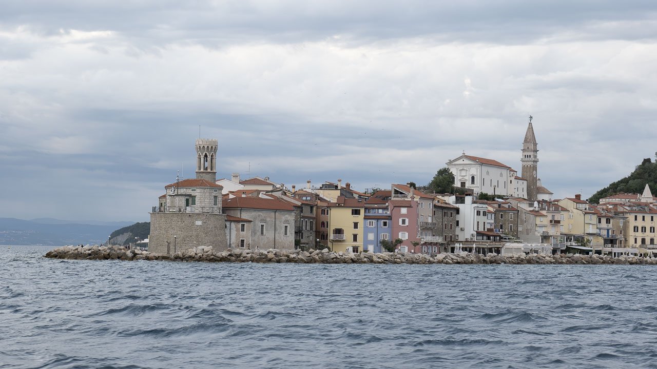 Pirano vista dal mare.