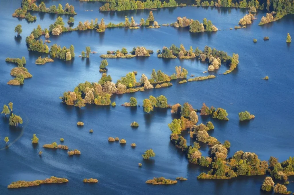 Il Planinsko Polje allagato in autunno (foto Aleš Komovec).
Laghi intermittenti in Slovenia