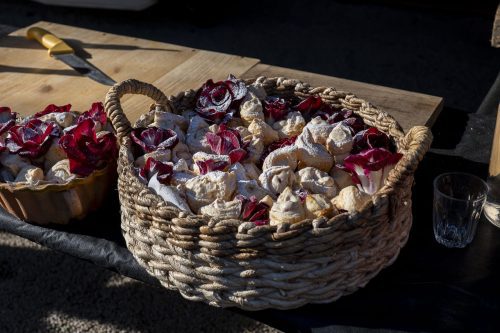 I fantastici cannoli alla crema e radicchio fresco dell'Ošterija Branik.