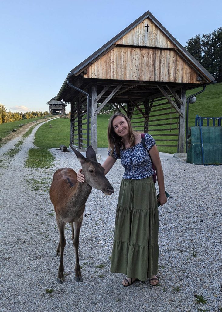 Facendo nuove amicizie alla kmetija Lamperček!