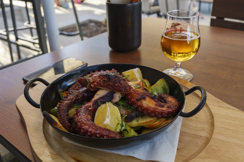 Velenje, la più giovane e dinamica città slovena 28 L'ottimo polpo mangiato al ristorante del Camp Velenje in riva alla spiaggia.