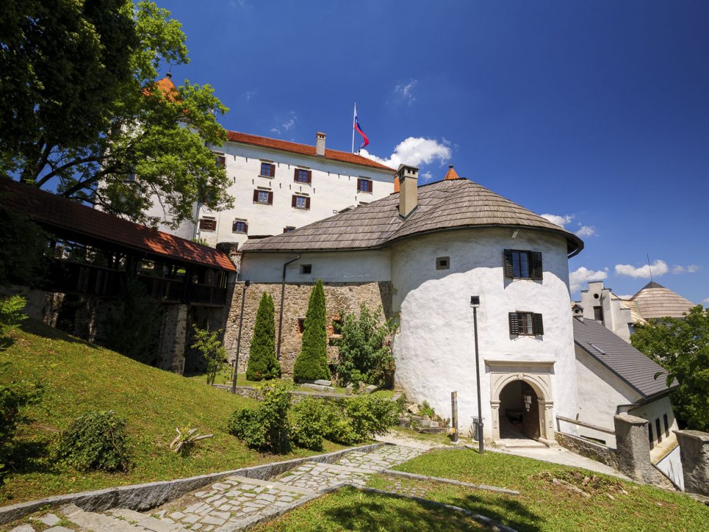 L'ingresso al castello di Velenje.