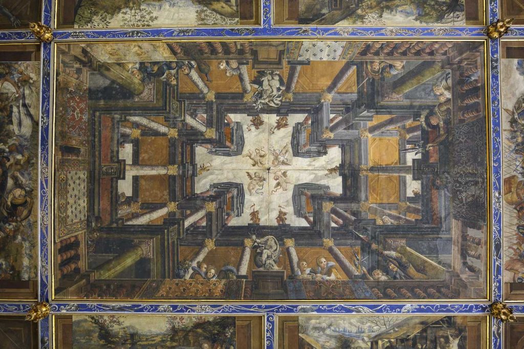 Lo spettacolare soffitto del Palazzo dei Conti chiamato "Celjski strop".