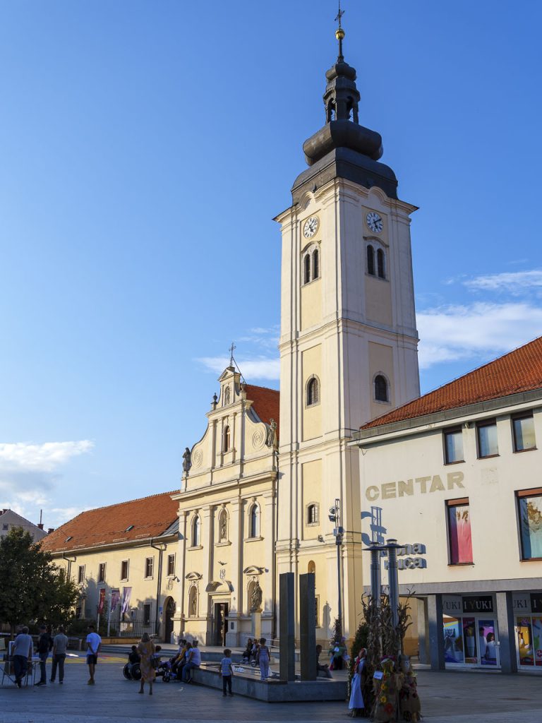 La chiesa di San Nicola, nel centro storico di Čakovec.