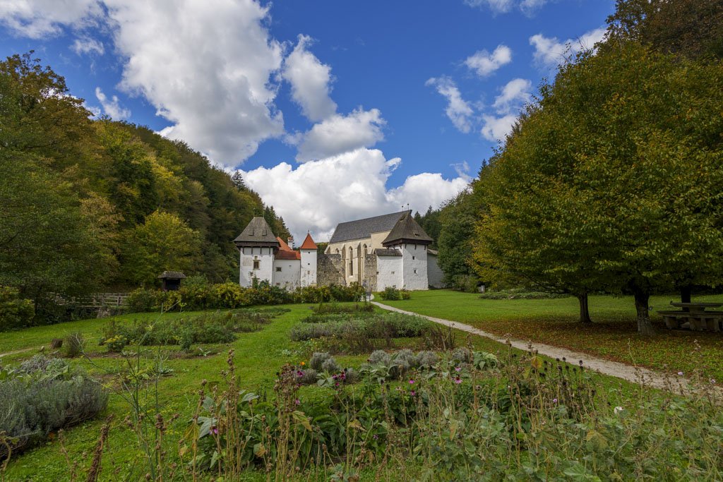Žička kartuzija vista dal suo orto botanico.