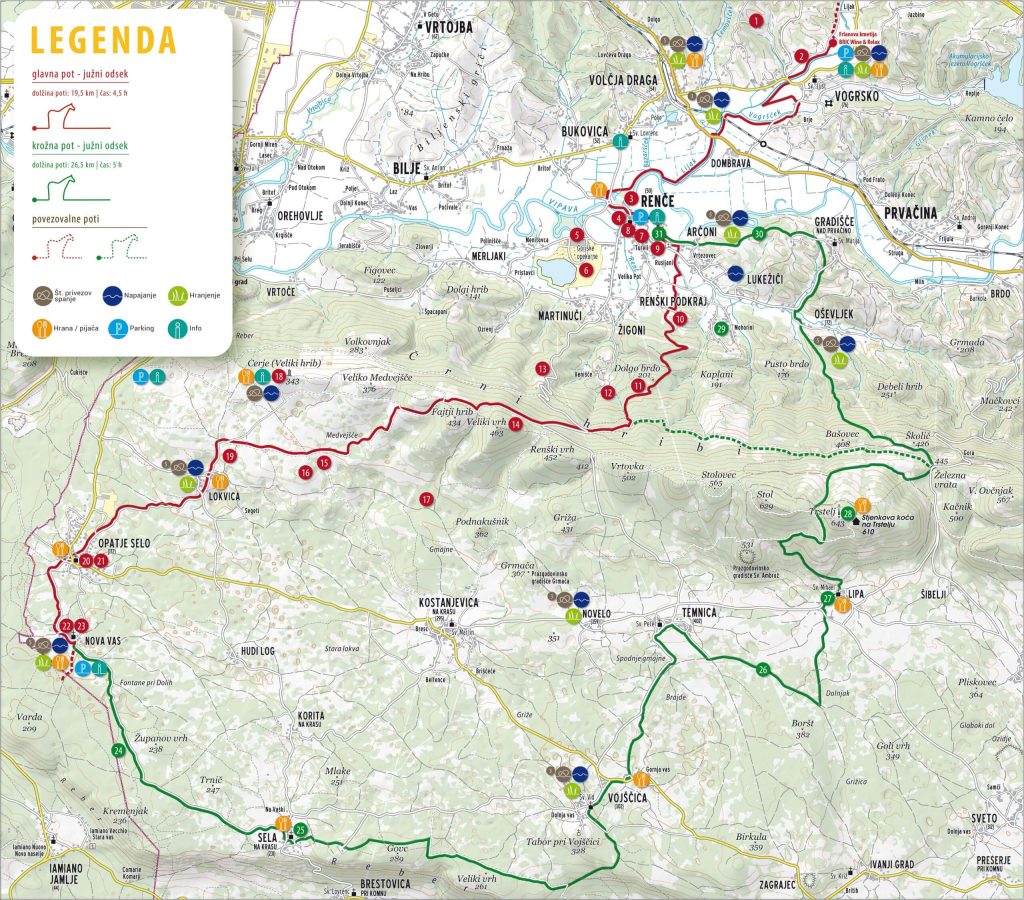 Itinerari a cavallo nel goriziano: il percorso meridionale.