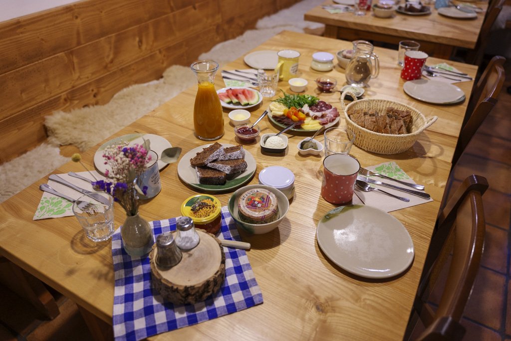 L'ottima colazione della Šenkova Domačija.
Agriturismi in Slovenia