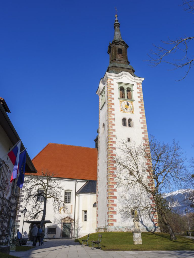 La chiesa dell'Assunta, sull'isola di Bled.
