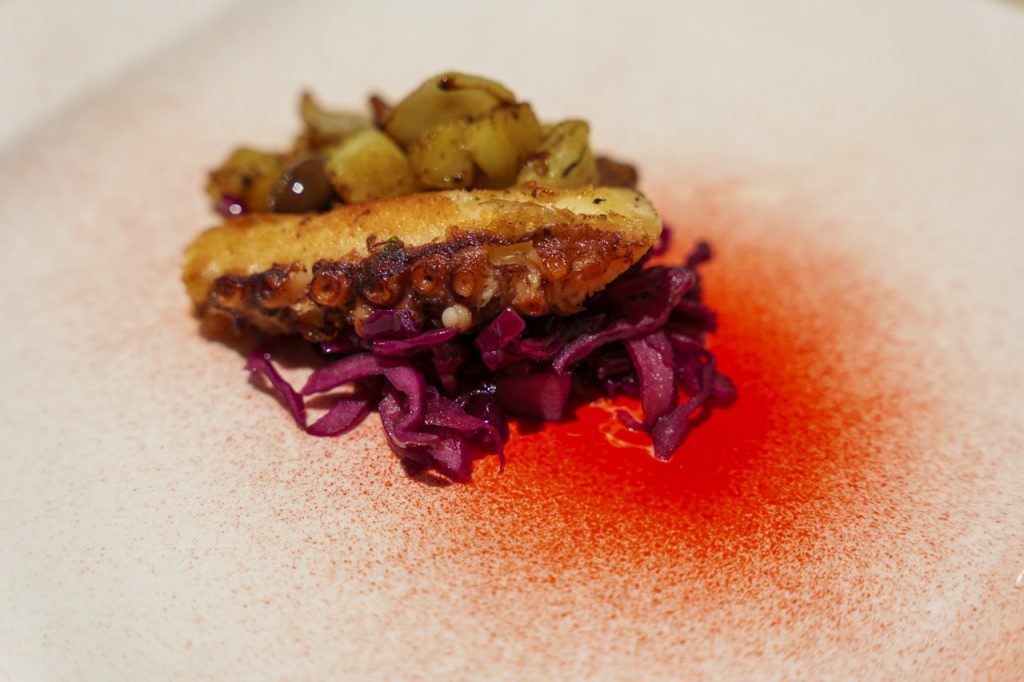 Secondo numero 2: il polpo. Ristorante Grad Kromberk.