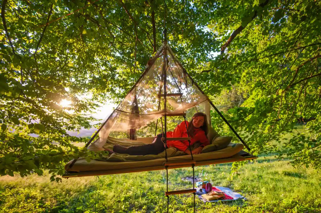 Litija e GEOSS, il cuore geografico della Slovenia: esperienze uniche nelle viscere della terra e tra le fronde degli alberi 18 Il nostro magico giaciglio appeso agli alberi del GEOSS!