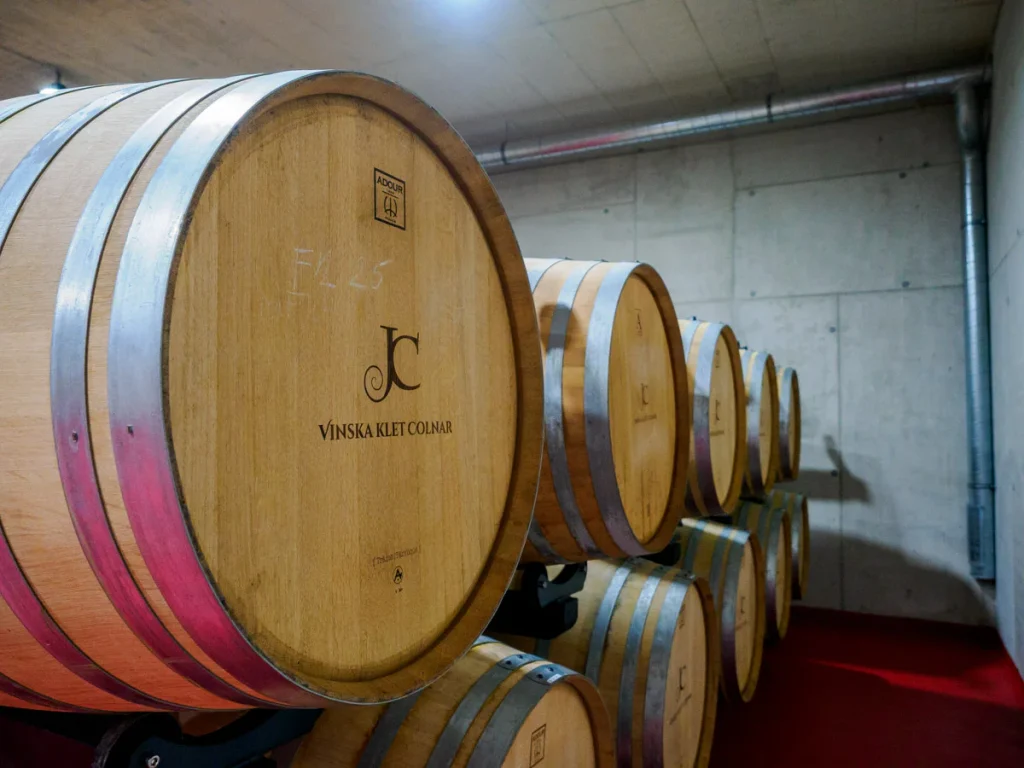 Nei sotterranei della cantina Colnar in Dolenjska.
agriturismi in Slovenia