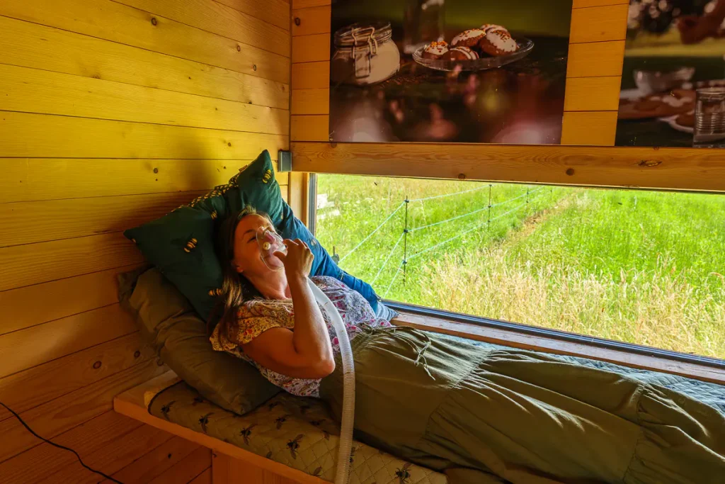 Cosa vedere in Dolenjska: itinerario di 3 giorni tra natura, storia e ospitalità 35 Provando l'apiterapia a Medeno doživetje.