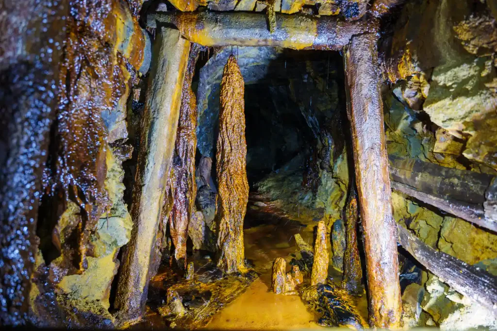 Litija e GEOSS, il cuore geografico della Slovenia: esperienze uniche nelle viscere della terra e tra le fronde degli alberi 7 Stalagmiti all'interno della miniera Sitarjevec di Litija.